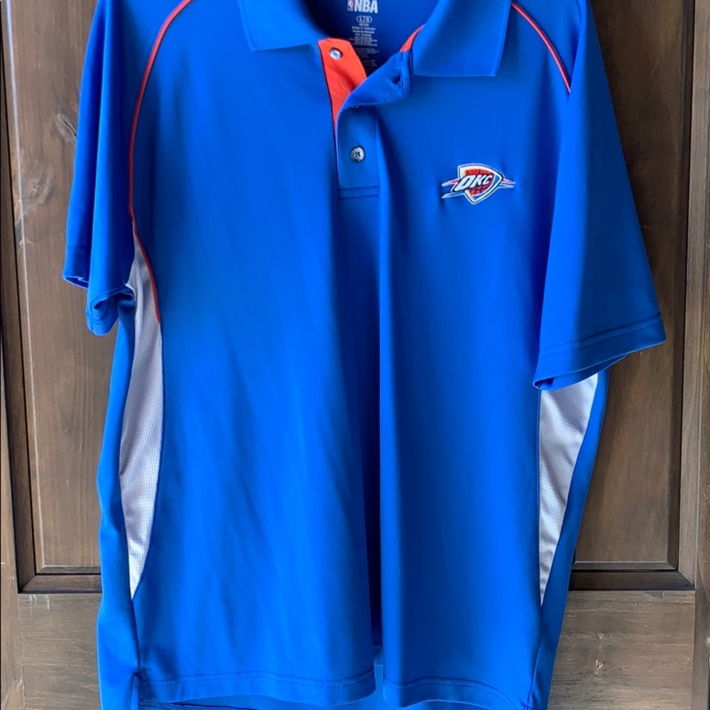NBA Thunder polo golf shirt large